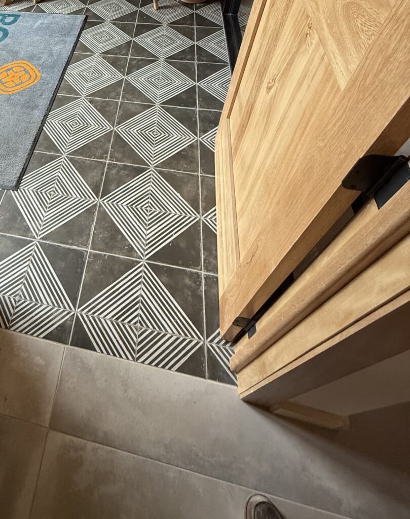 Commercial remodeling project featuring custom tile and entryway design by Insta Pro Construction in Indianapolis Indiana. Expert commercial contractors for restaurants, offices, and retail spaces.