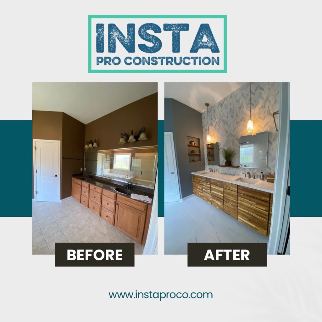 Bathroom remodel before and after in Fishers, IN